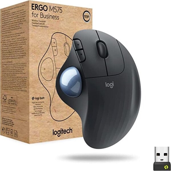 Mouse Logitech Ergo M575 Wireless Trackball Black