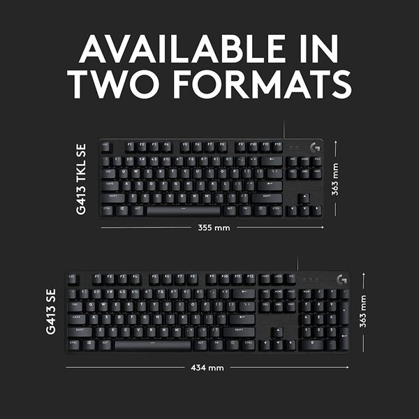 Teclado gamer mecánico G413 TKL 920-010442 - Image 2