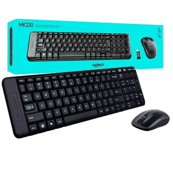 Combo de teclado y mouse Logitech MK220 Wireless 920-004430