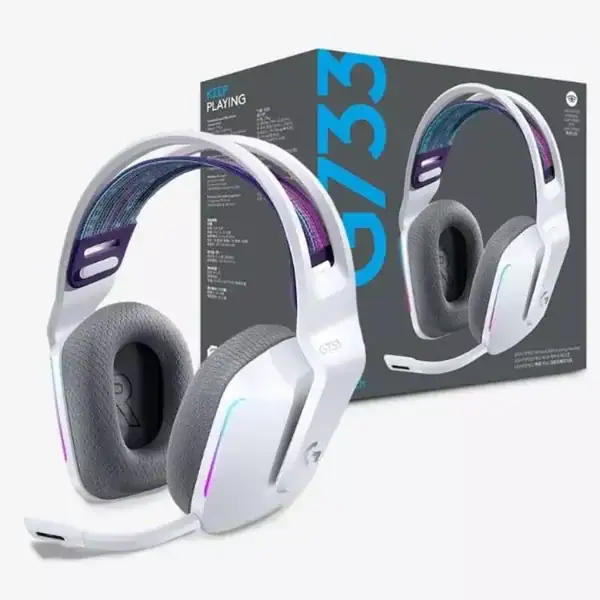 Audífonos gamer inalámbricos Logitech G Series G733 blanco rgb