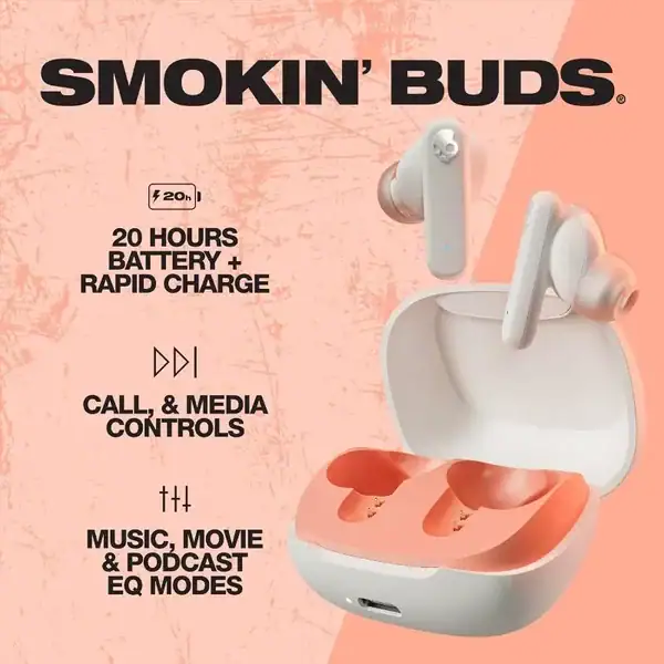 Audífonos Skullcandy Smokin Buds True Wireless in-ear Blanco - Image 2