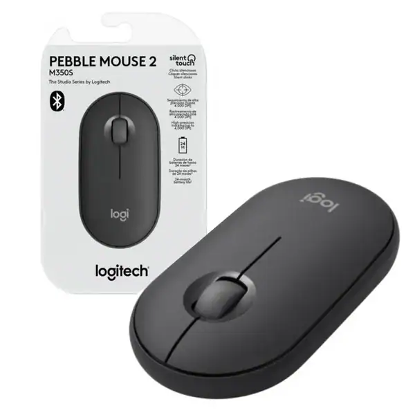 Mouse Inalámbrico Bluetooth Logitech Pebble 2 M350S Graphite