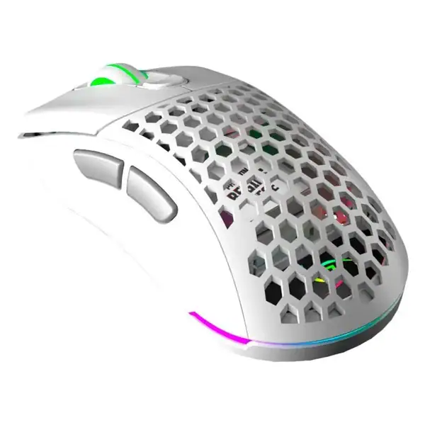 Mouse gamer inalámbrico recargable VSG Aquila Fly blanco mate
