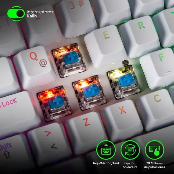 Teclado Vsg Alnilam Rgb White Kailh Red Switch - Image 2
