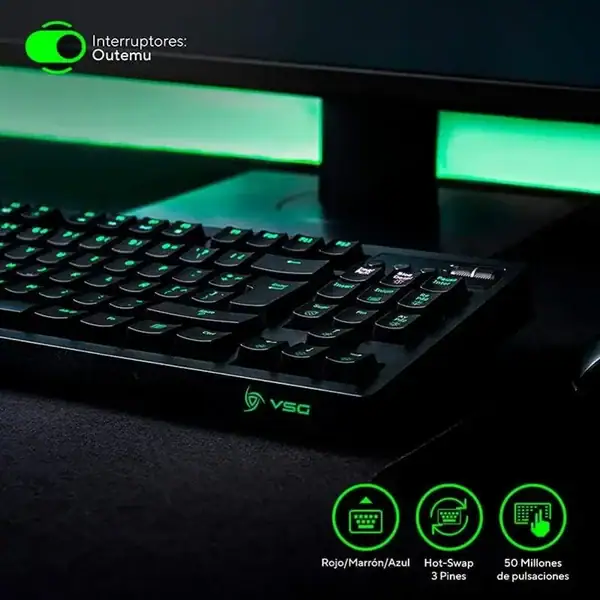 Teclado Gaming Vsg Quasar Negro - Image 3