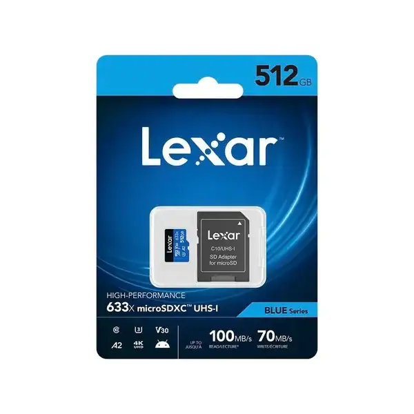 Micro SD Lexar 633x 512GB MicroSDXC UHS