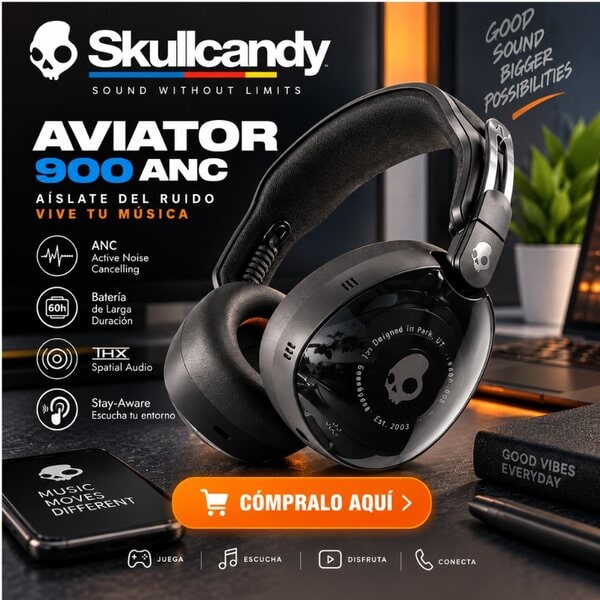 Audifonos Skullcandy Aviator 900 ANC Inalambricos Negro - Image 3