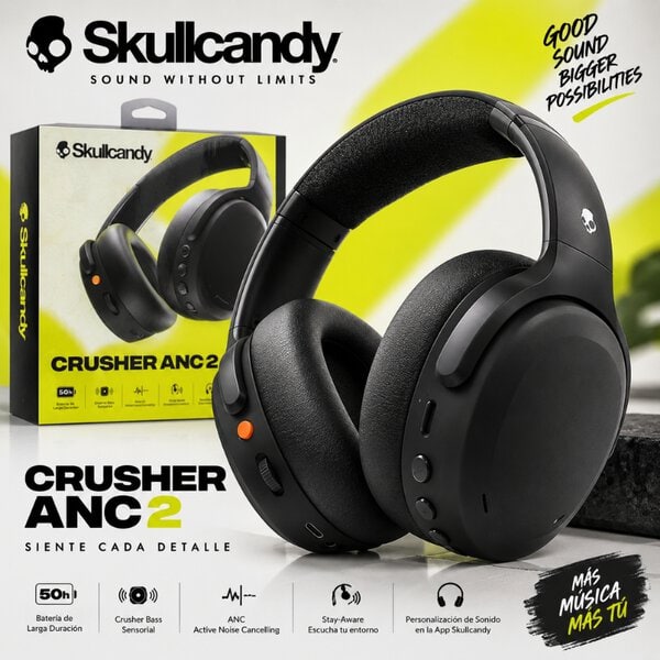 Audifonos Skullcandy Crusher ANC 2 Inalambricos Negro