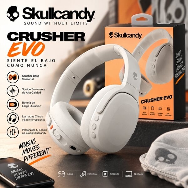 Audifonos Skullcandy Crusher Evo Inalambricos Blanco