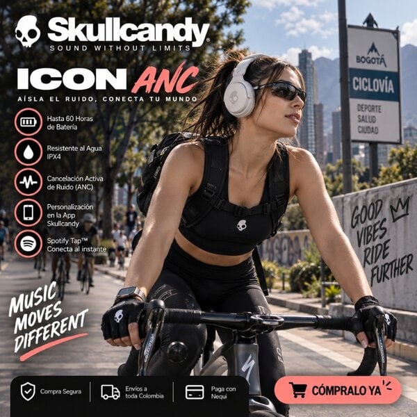 Audifonos Skullcandy Icon ANC Inalambricos Blanco - Image 2