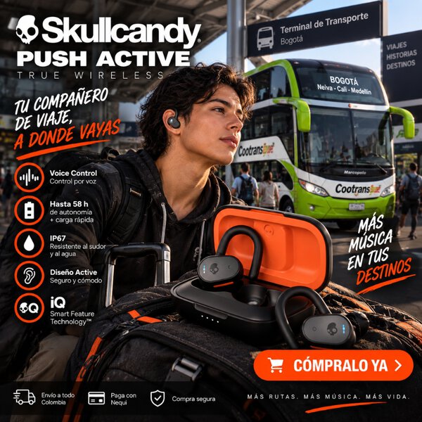 Audífonos Skullcandy Push Active True Wireless Negro - Image 3
