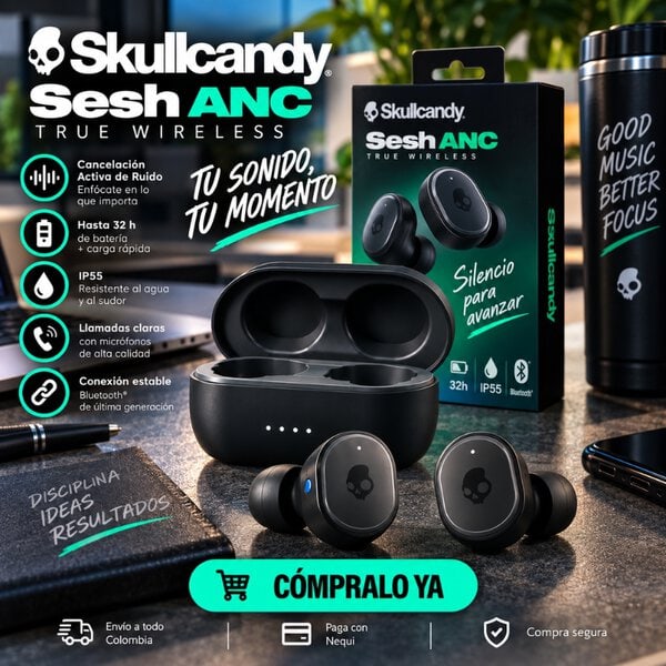 Audífonos Skullcandy Sesh ANC True Wireless Negro - Image 3