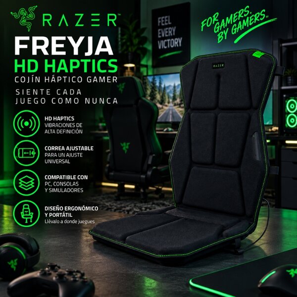Cojín Háptico Gamer Razer Freyja HD Haptics