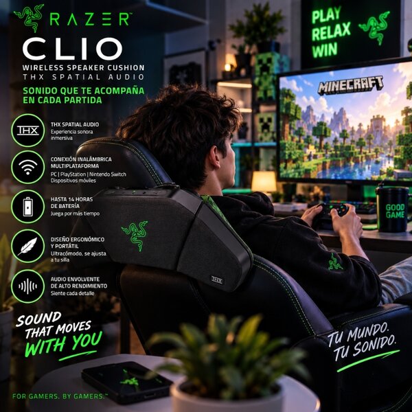 Cojín Parlante Razer Clio Wireless THX Spatial Audio - Image 2