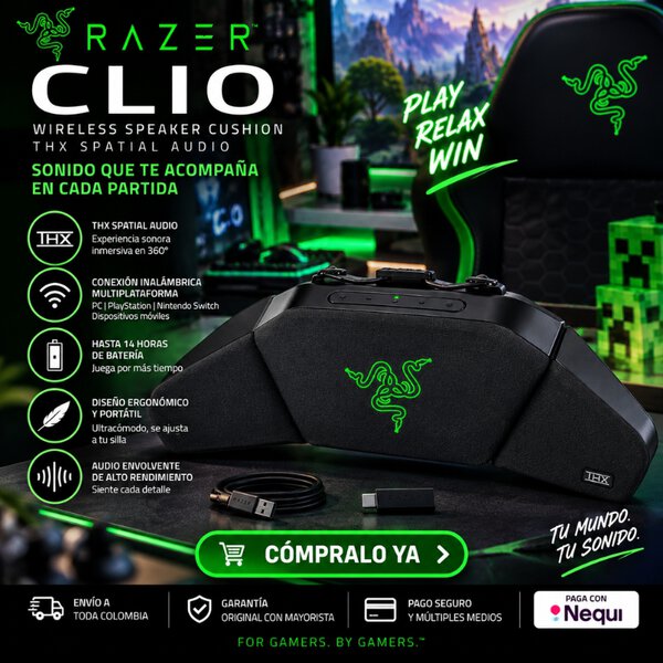 Cojín Parlante Razer Clio Wireless THX Spatial Audio - Image 3