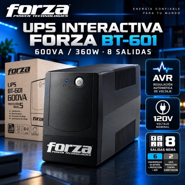 UPS Interactiva Forza 600VA 8 Salidas BT-601