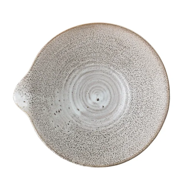 Oberansicht der Thea Schüssel aus Steingut mit gesprenkelter Glasur