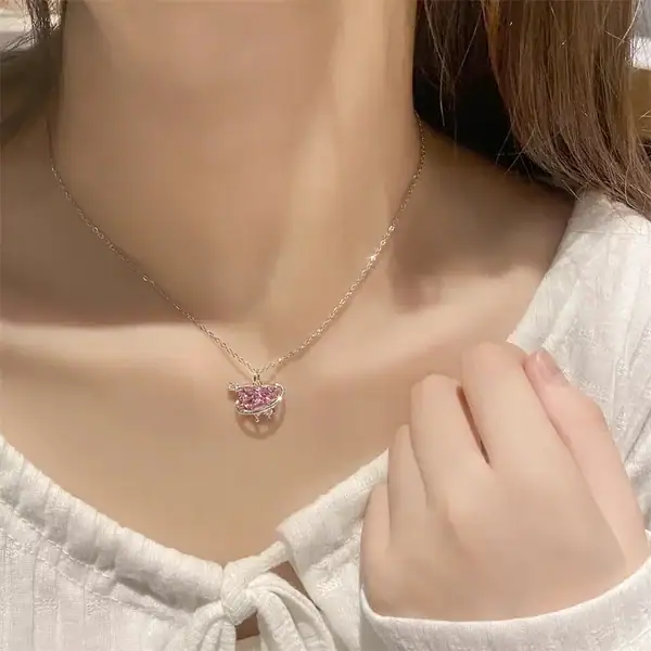 ⁦عقد كوكب وردي زركون⁩ - الصورة ⁦5⁩