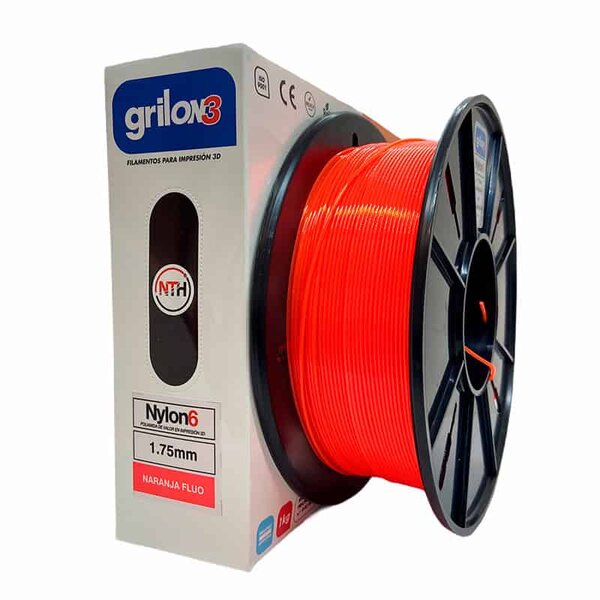 FILAMENTO GRILON3 NYLON 6 NARANJA FLUO X 1KG