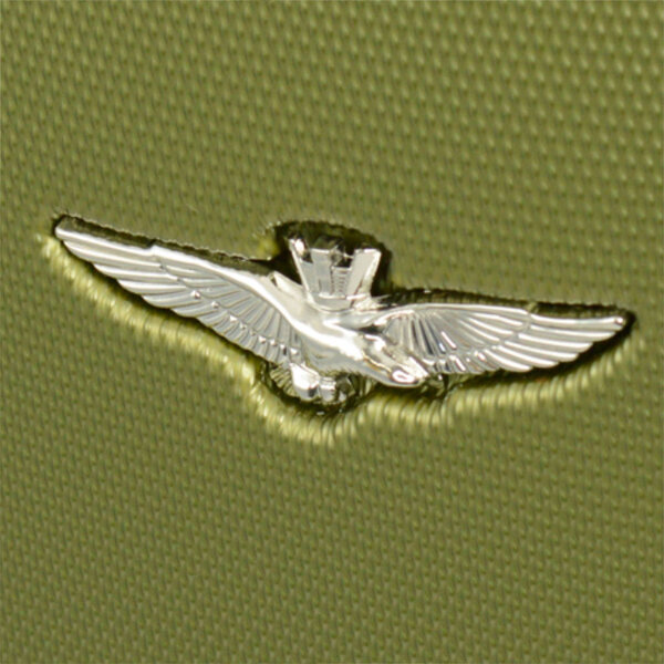 particolare del logo aeronautica militare del trolley rigido della linea force