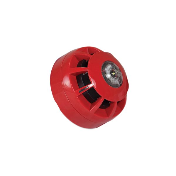 Addressable loop powered red Compact Combined Sounder/Beacon ? INTERTEK Approved