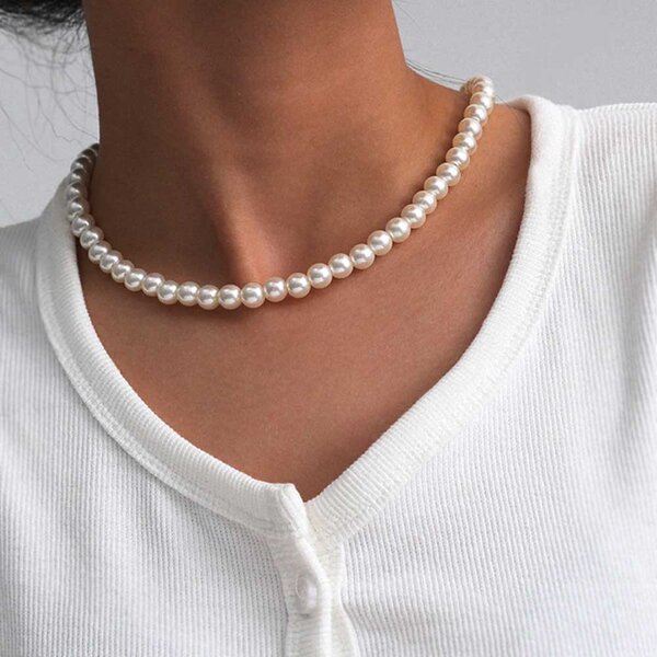 HUFFA Retro Halskette Unisex - Tibetische Achatperlen Im Horizontalen Design