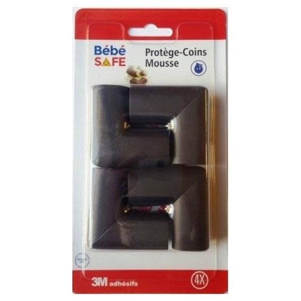 BEBESAFE – SECURITE BEBE SET DE 4 PROTEGES COINS EN MOUSSE MARRON Bébé Safe
