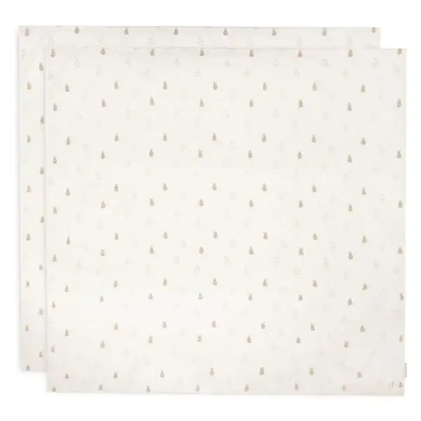 Jollein -  Lange Gaze de Coton Large 115x115cm Happy Miffy Nougat (paquet de 2) Jollein