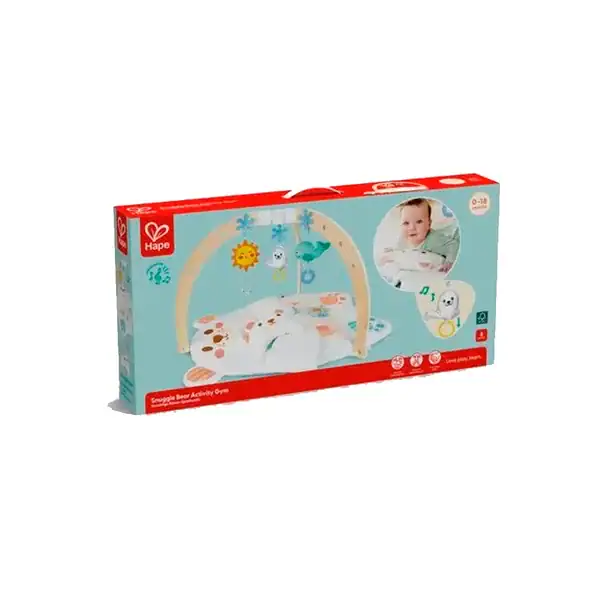 Hape Tapis d’activités Ourson câlin avec arche en bois Éveil et Jeux