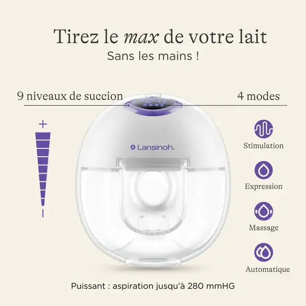 Lansinoh Tire-lait électrique mains libres Simple – Compact, portable et confortable – Image 6