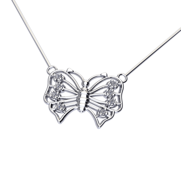 Μενταγιόν Butterfly  925 ασημένιο με ζιρκόν (επιλογές) ΜΑ0030