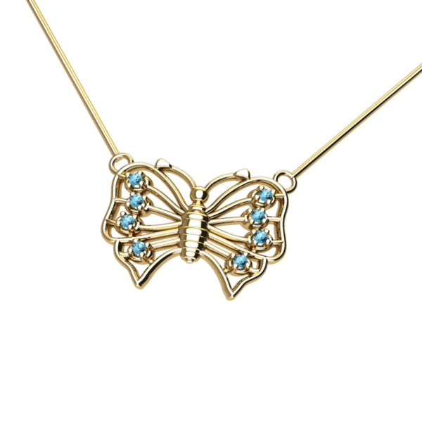 Μενταγιόν Butterfly  925 ασημένιο με ζιρκόν (επιλογές) ΜΑ0030 - Image 8