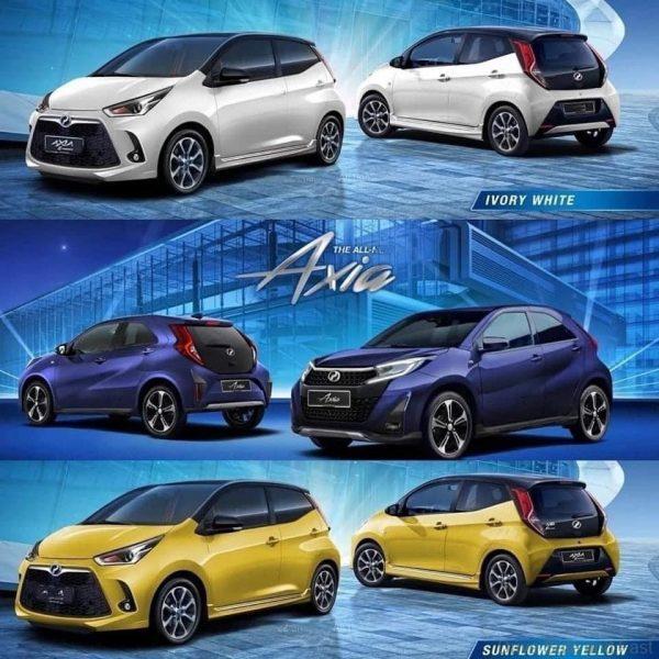 Perodua Axia colours