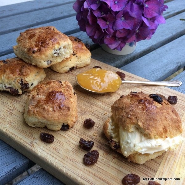 Mini Lemon Scones iwth Clotted Cream and Lemon Curd