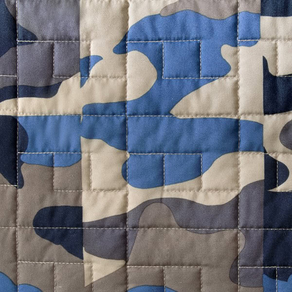 Mi Zone Josh Reversible Camouflage Quilt Set with Throw Pillow in Blue, Twin/Twin XL MZ80-307