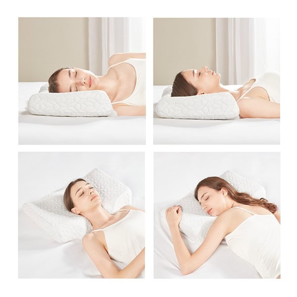 Sleep Philosophy Cooling Gel Pad Contour Foam Pillow with Removable Rayon from Bamboo/Poly Cover in White BASI30-0580