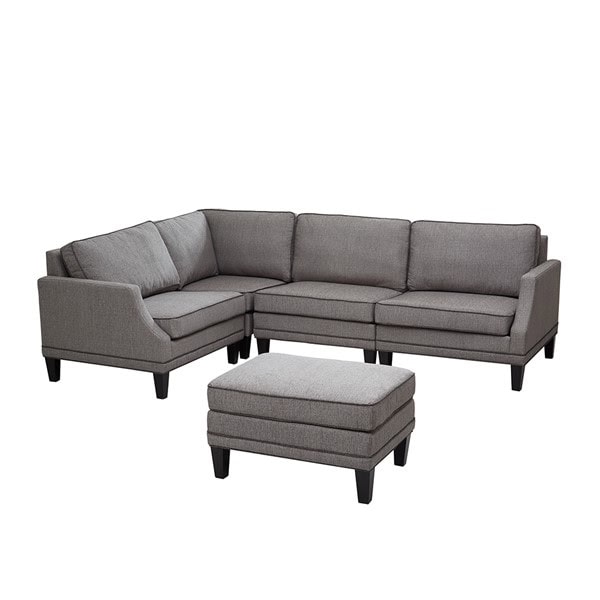 Madison Park Signature Gordon Modular Sofa Left Arm in Grey MPS107-0033
