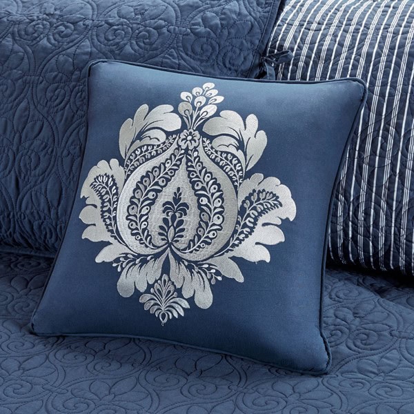 Madison Park Quebec 6 Piece Reversible Daybed Cover Set in Navy, Daybed MP13-4971 - Image 3
