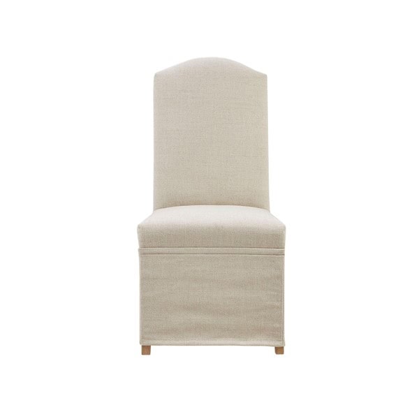 Madison Park Foster Set of 2 High Back Dining Chairs with Skirts in Beige, Set of 2 MP108-0849 - Image 5