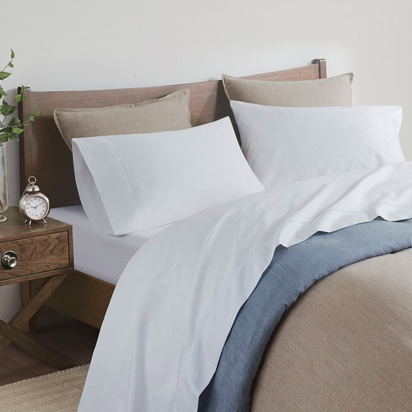 Madison Park 600 Thread Count Pima Cotton Sheet Set in White, King PC20-141 - Image 3