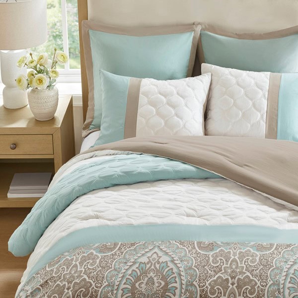 510 Design Shawnee 8 Piece Comforter Set in Seafoam, Queen 5DS10-0050 - Image 2