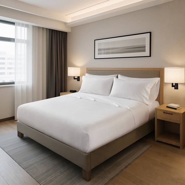 Nomad Home Plain Weave Essential Microfiber Sheet Set in Bright White, King NH20-0140 - Image 3