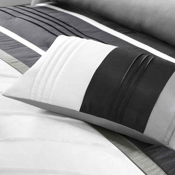 Madison Park Blaire 7 Piece Comforter Set in Grey, Queen MP10-948 - Image 2