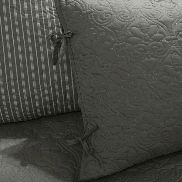 Madison Park Quebec 6 Piece Reversible Daybed Cover Set in Dark Grey, Daybed MP13-6458 - Image 6