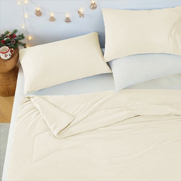 Main Street Sublime Serenity Luxury Comforter in Ivory, 108x90" OLX10-0006 - Image 2