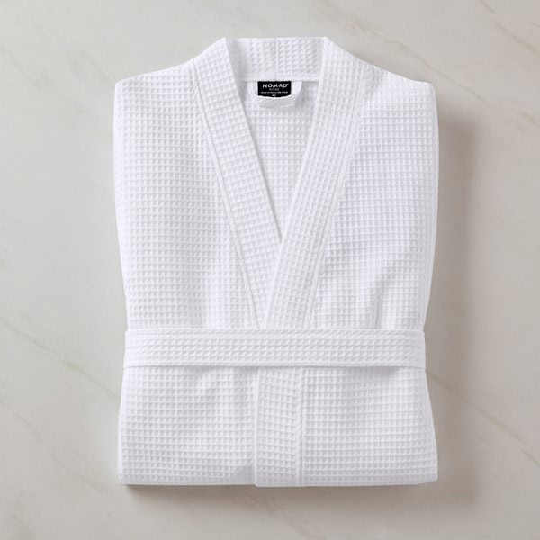 Nomad Home Waffle Premium Bath Robe in White, One Size NH04-0002 - Image 5