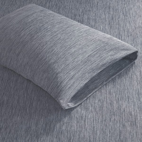 Urban Habitat Comfort Cool Jersey Knit Nylon Blend Sheet Set in Grey, Full UH20-2462 - Image 7