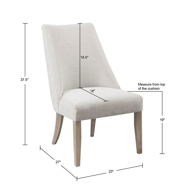 Martha Stewart Winfield Upholstered Dining chair Set of 2 in Ivory, Set of 2 MT108-0154 - Image 7
