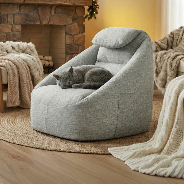 Main Street Cloud Ergonomic Couch in Ash Grey, One Size OLX106-0001 - Image 6