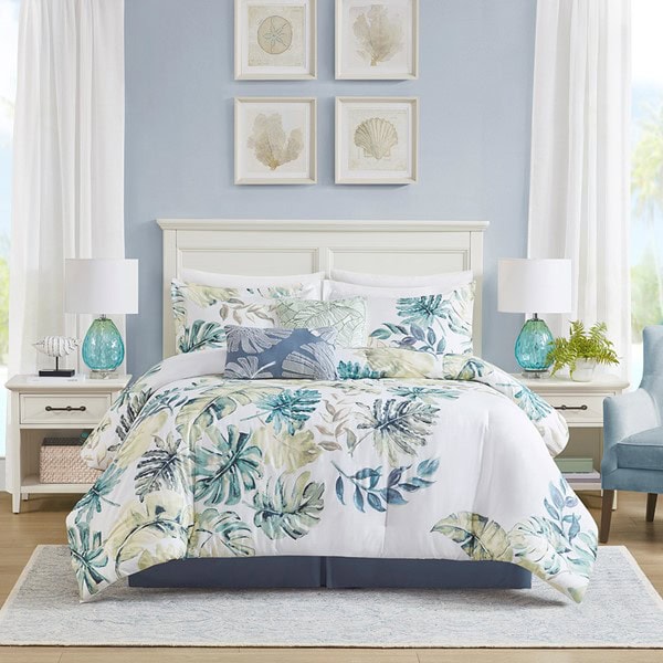 Harbor House Blue Lorelai Cotton Printed 6 Piece Comforter Set, Cal King HH10-1621 - Image 2